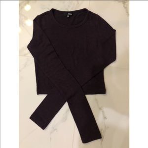 Wilfred Free Dark Purple Cropped Long Sleeve